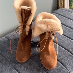 UGG Tan Shearling Winter Boots